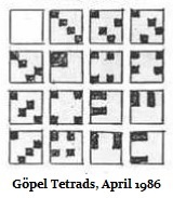 Göpel tetrads in an inscape, April 1986
